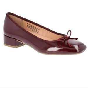 Time and Tru Burgundy Block Heel with Bow Dress Shoe